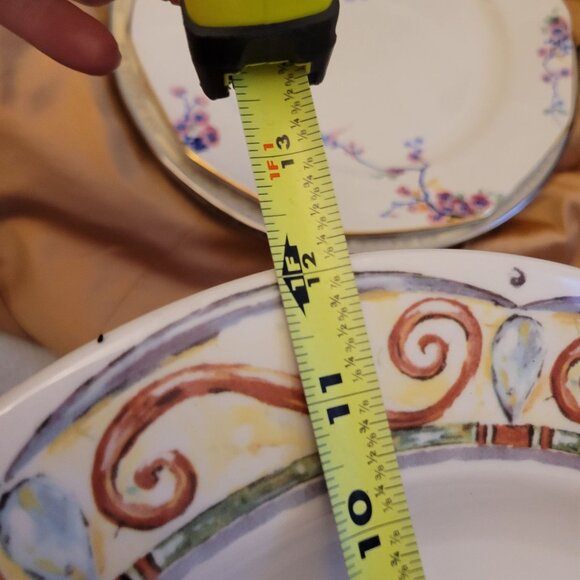 Vintage Syracuse China Plate With Swirl Design 11.5" Diameter Ceramic Decorative - Picture 4 of 4